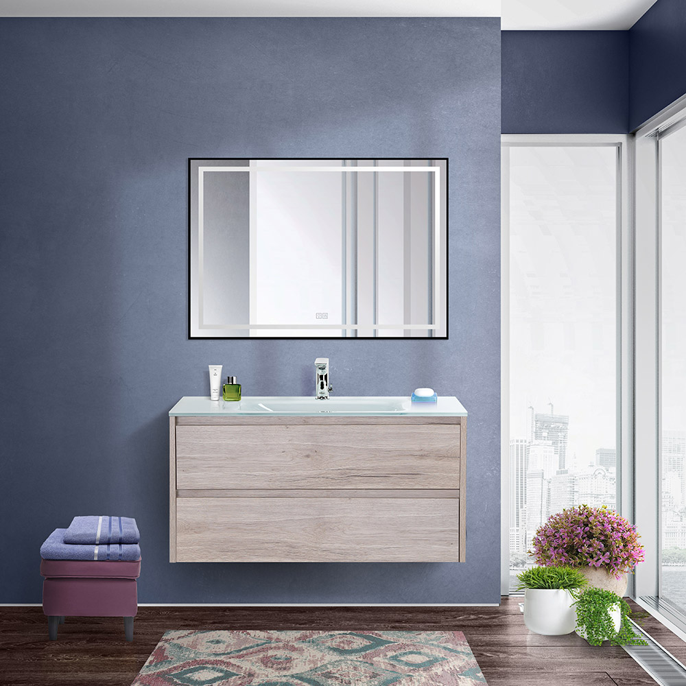 Приобрести belbagno тумба с раковиной kraft 90 см, подвесная rovere galifax bianco, стеклянная раковина