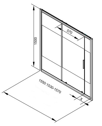 Приобрести aquanet шторка для ванны practic , прозрачное стекло/шелкография ae10-b-155h150u-cp 155