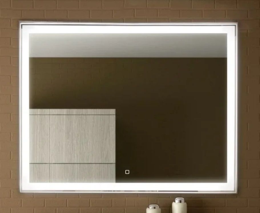 Приобрести continent зеркало с подсветкой aralia 80х60 см, сенсорный включатель, серое