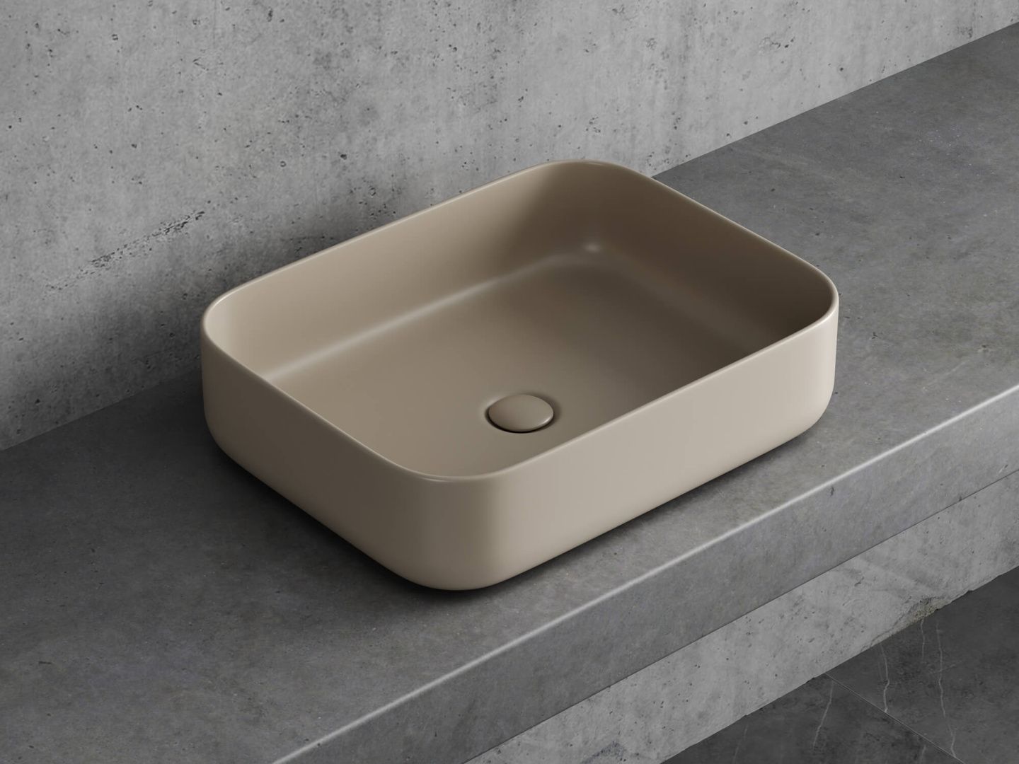 Приобрести hayzburg накладная раковина чаша 50х39 см, капучино матовая hb-0037mc