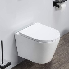 Comforty Подвесной унитаз 105 безободковый, сиденье дюропласт softclose тонкое, быстросъёмное