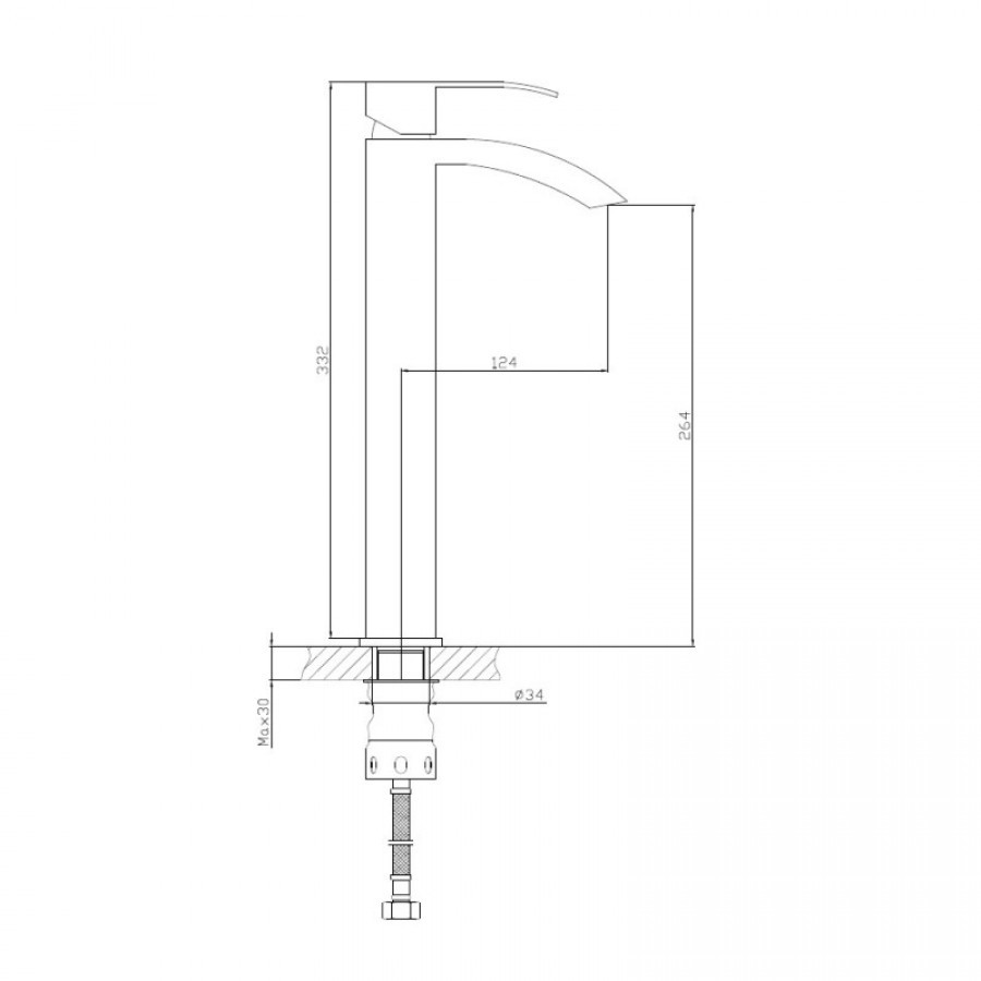 Приобрести haiba смеситель для раковины 322мм, высокий, нержавеющая сталь hb-11815