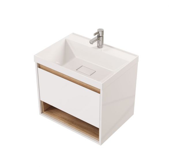 Приобрести mirsant тумба подвесная scandy 60 см с раковиной style 60 ут000080930