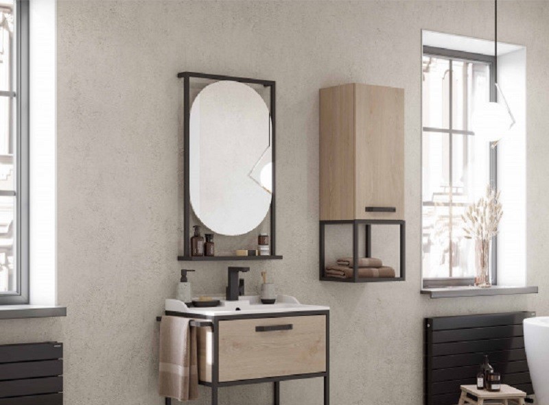 Приобрести акватон зеркало лофт фабрик 50 см, дуб эндгрейн