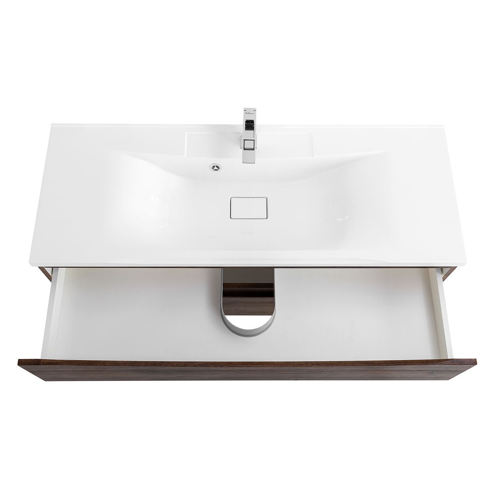 Приобрести belbagno тумба с раковиной marino 110 см, подвесная rovere moro, белая раковина
