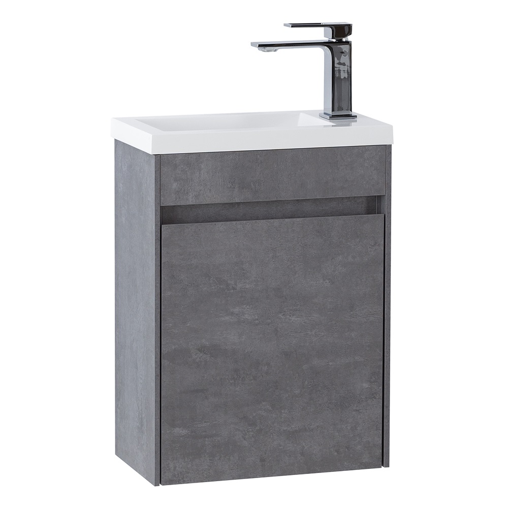 Приобрести belbagno тумба с раковиной pietra mini 40 см, подвесная с дверью 40-l stucco cemento, белая раковина