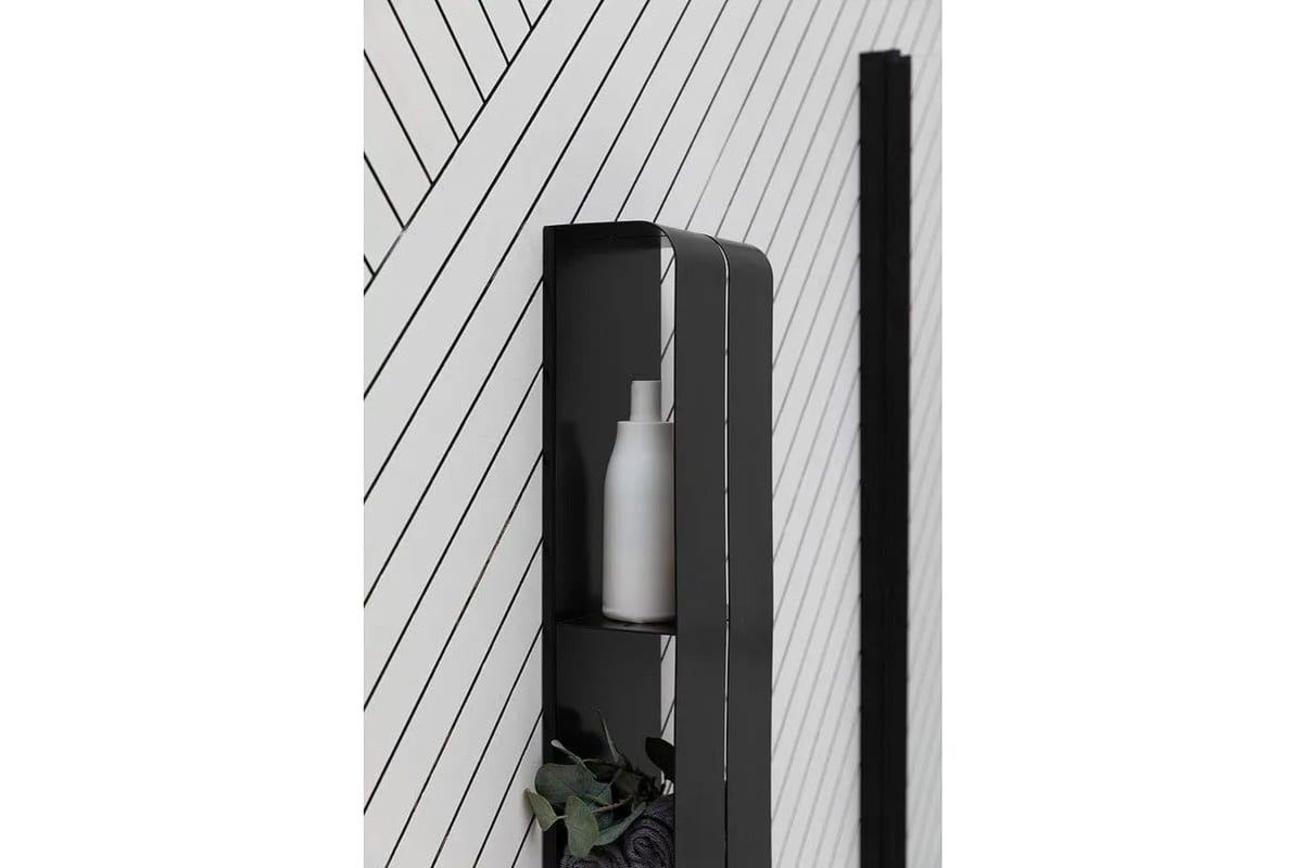 Приобрести aquanet полка магнум h 20x130 см черная матовая, вертикальная 00326459