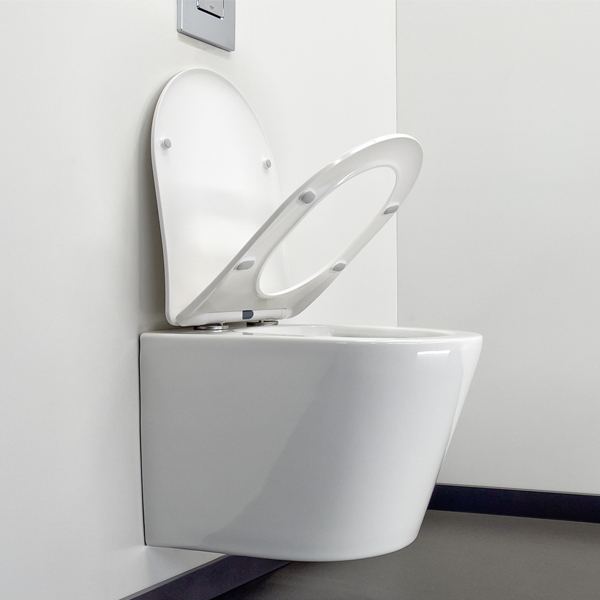 Приобрести comforty подвесной унитаз 105 безободковый, сиденье дюропласт softclose тонкое, быстросъёмное