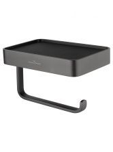 Держатель для туалетной бумаги с полкой WONZON & WOGHAND GRAFFITY, Темный графит (WW-9336)