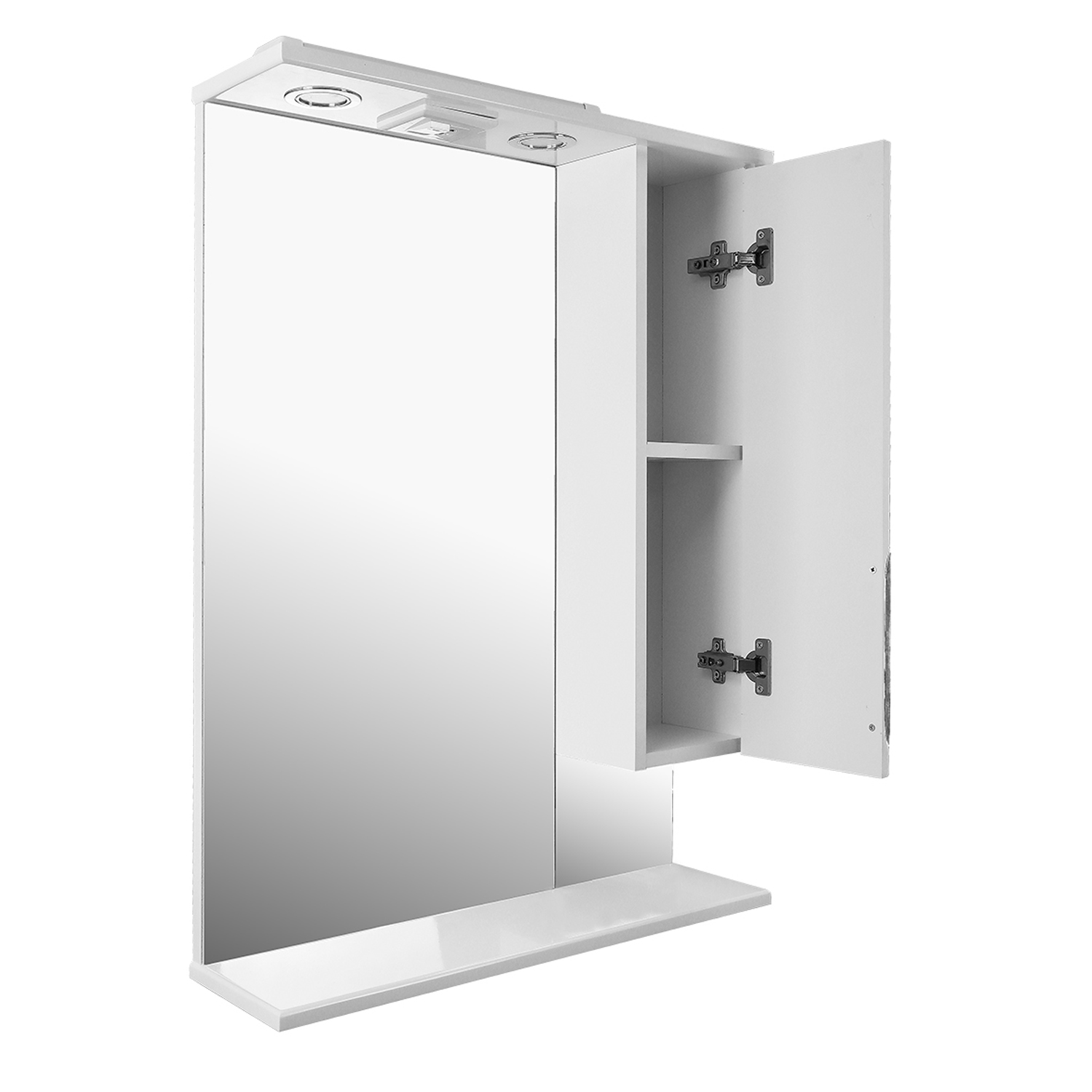 Приобрести loranto зеркало-шкаф стиль 60х83 см правостороннее, белый (cs00024457)