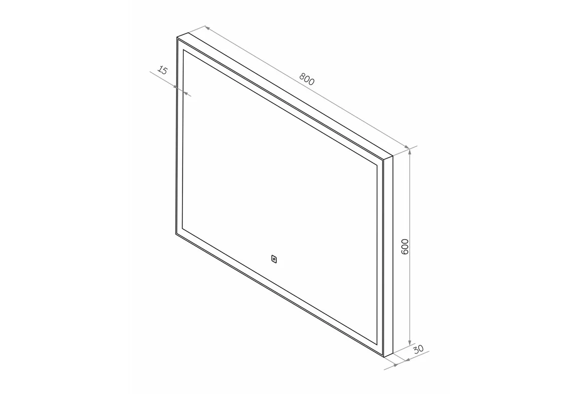Приобрести continent зеркало с подсветкой sting 80х60 см, серое