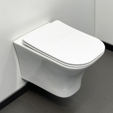 Comforty Подвесной унитаз 110 безободковый, сиденье дюропласт softclose тонкое, быстросъёмное