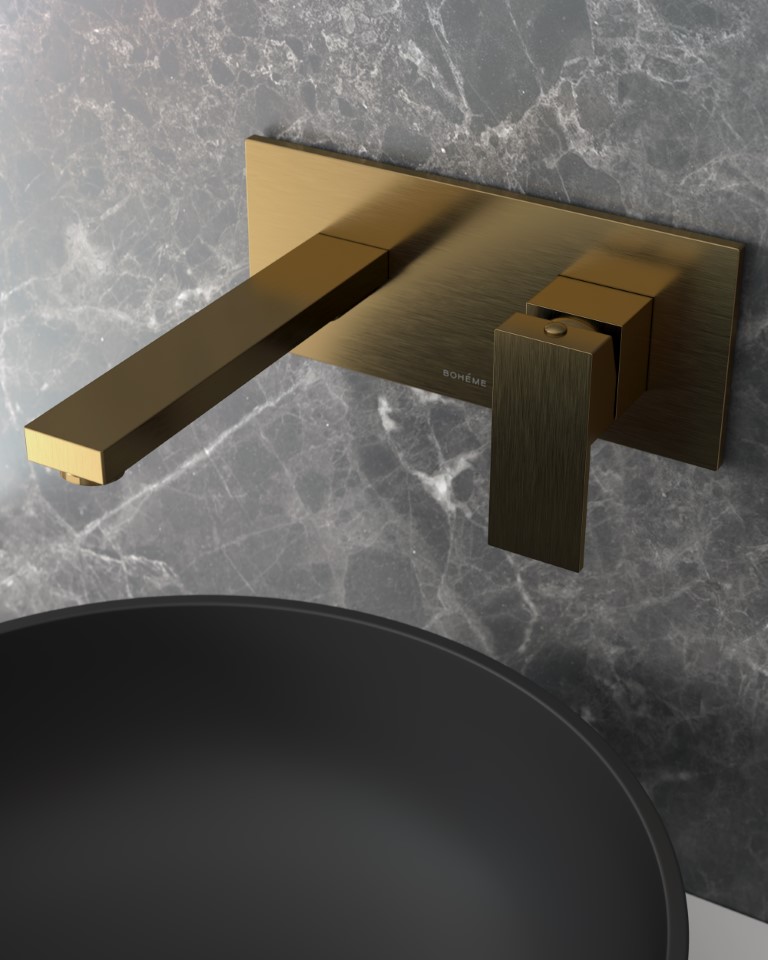 Приобрести boheme смеситель для раковины qubic bronze 475-br