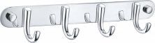 Вешалка с 4 крючками для ванной WONZON & WOGHAND, Хром (WW-9384-4)
