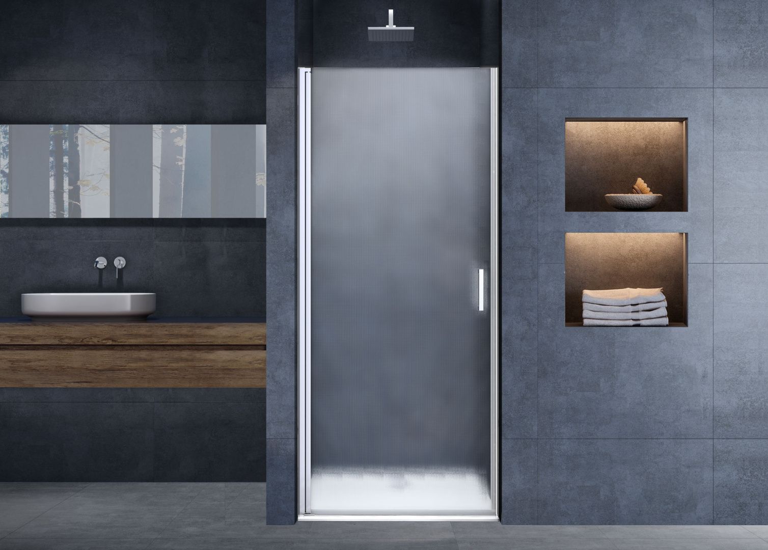 Приобрести vincea душевая дверь alpha 70 см, текстурное, хром vdp-3al700mt