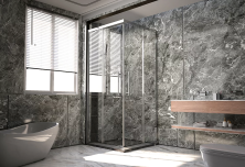 Veconi Душевое ограждение Premium Trento 100х100 см, хром, прозрачное PTC20-CH-100100-01-C4