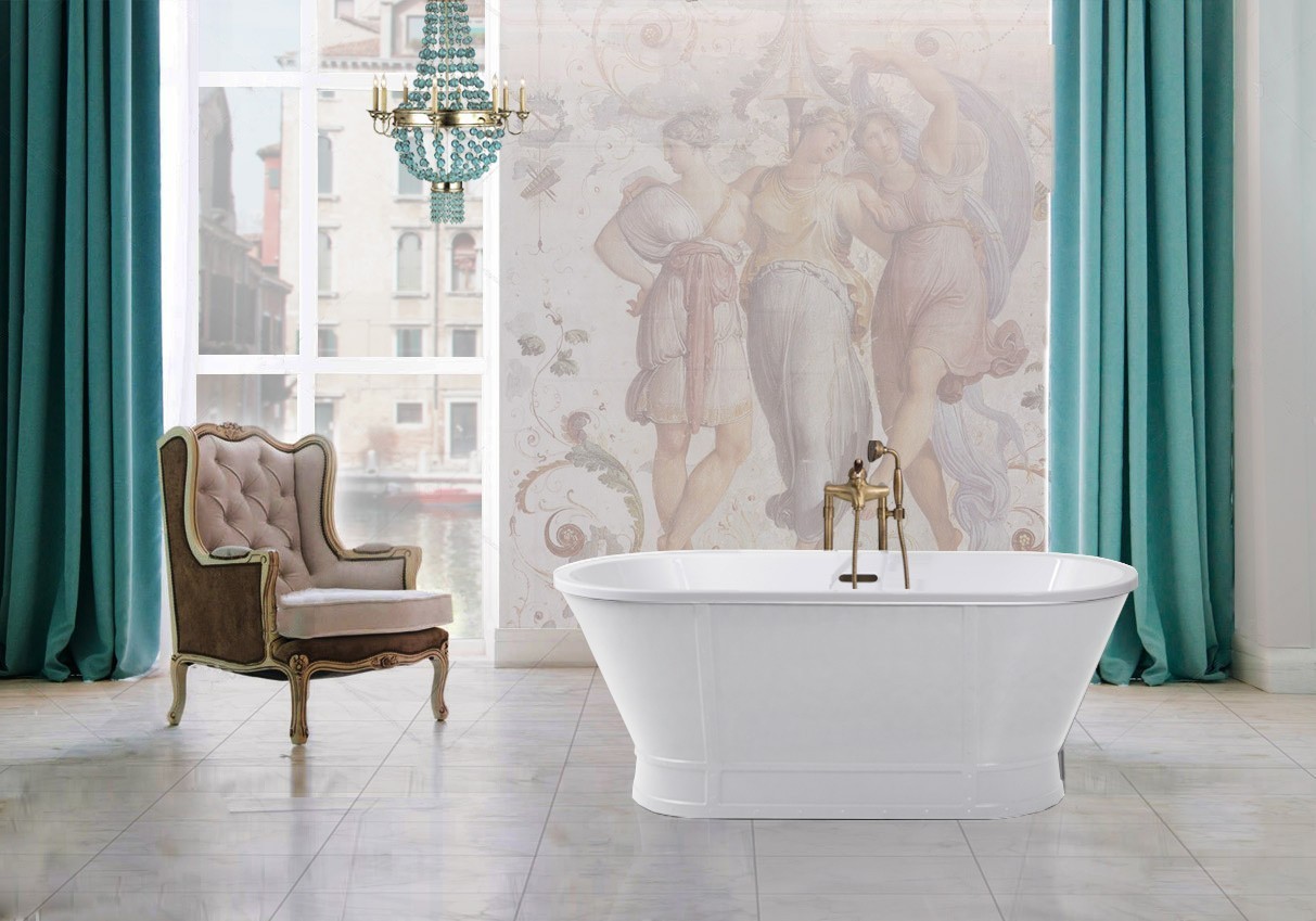 Приобрести ванна акриловая отдельностоящая belbagno 170х80 см, bb35