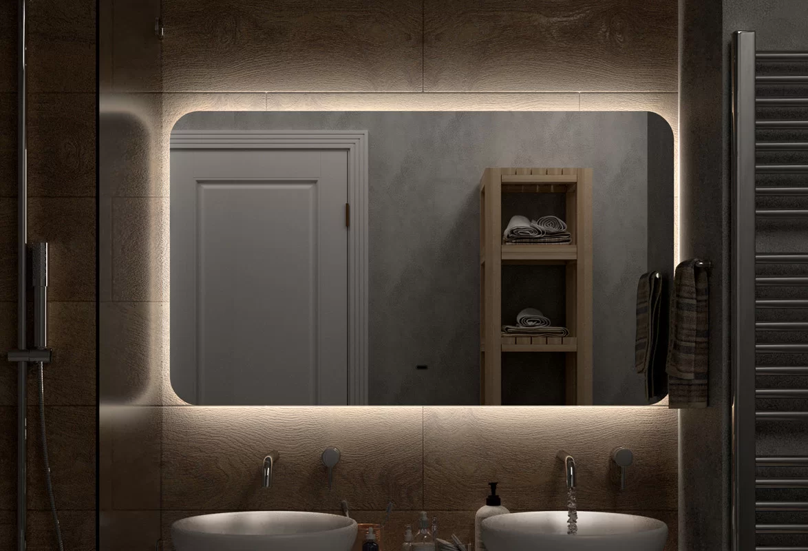 Приобрести continent зеркало с подсветкой burzhe 120х70 см, белое