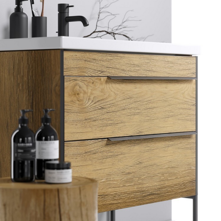 Приобрести тумба напольная с раковиной aqwella fargo 80 см, дуб балтийский frg0108db/frgn440