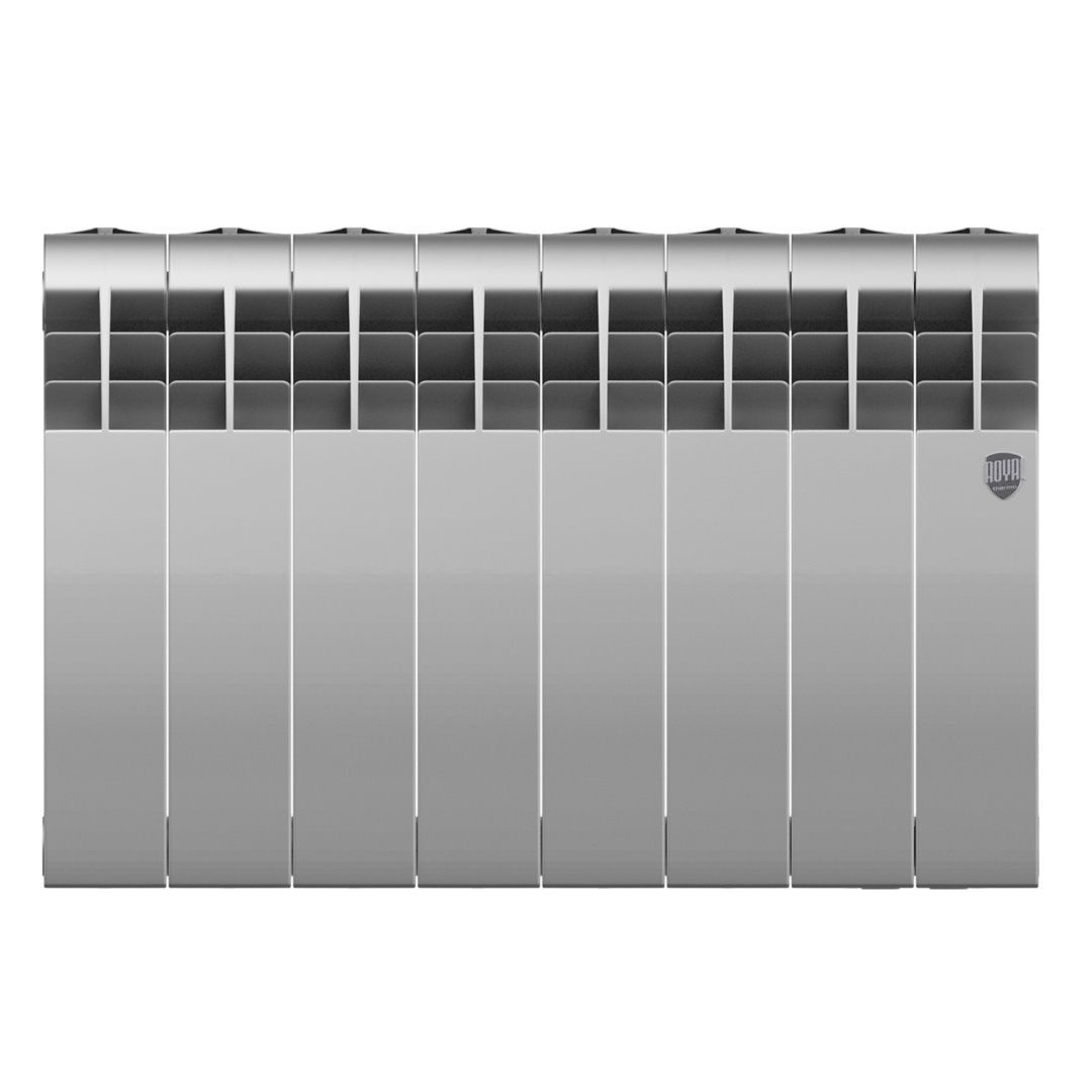 Приобрести royal thermo радиатор биметаллический biliner 350 /silver satin ( серебристый ) - 8 секц.