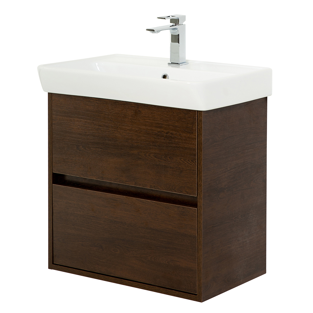 Приобрести belbagno тумба с раковиной neon 50 см, подвесная rovere scuro, белая раковина