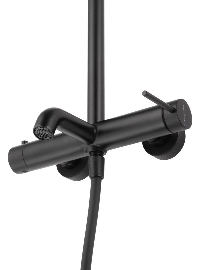 Приобрести душевая система wonzon & woghand stick, черный матовый (ww-88739017-mb)