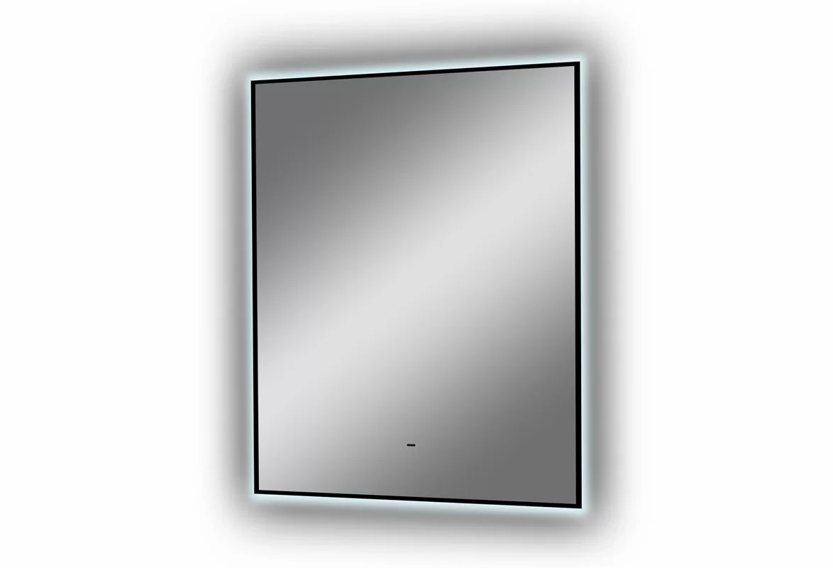 Приобрести continent зеркало с подсветкой amer 60х70 см, черное