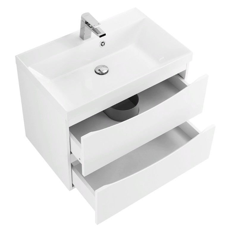 Приобрести тумба подвесная с раковиной belbagno marino-600-2c-so-bo-p 60 см, bianco opaco
