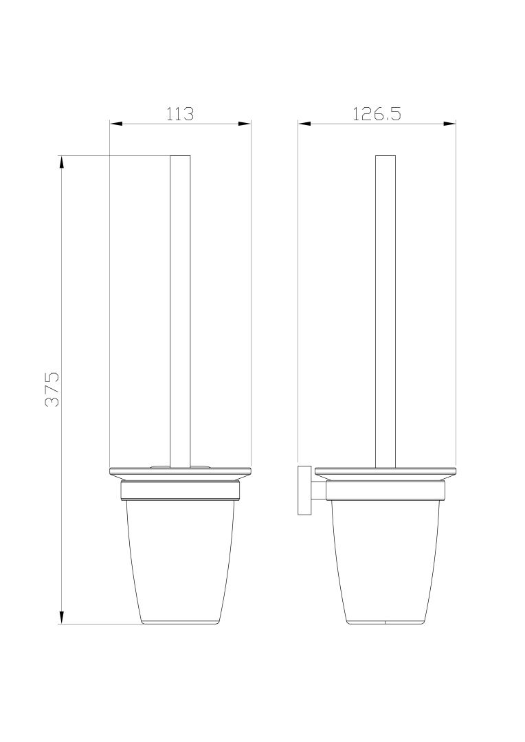 Приобрести туалетный ершик в комплекте wonzon & woghand graffity, брашированное золото (ww-9329-bg)