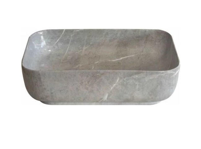 Приобрести mirsant раковина чаша shell-0619 grey light 51х40 см, серая ут000081492