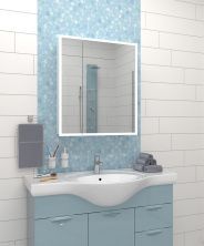 Continent Зеркало шкаф с подсветкой Reflex 70х80 см, бесконтактный включатель, белое