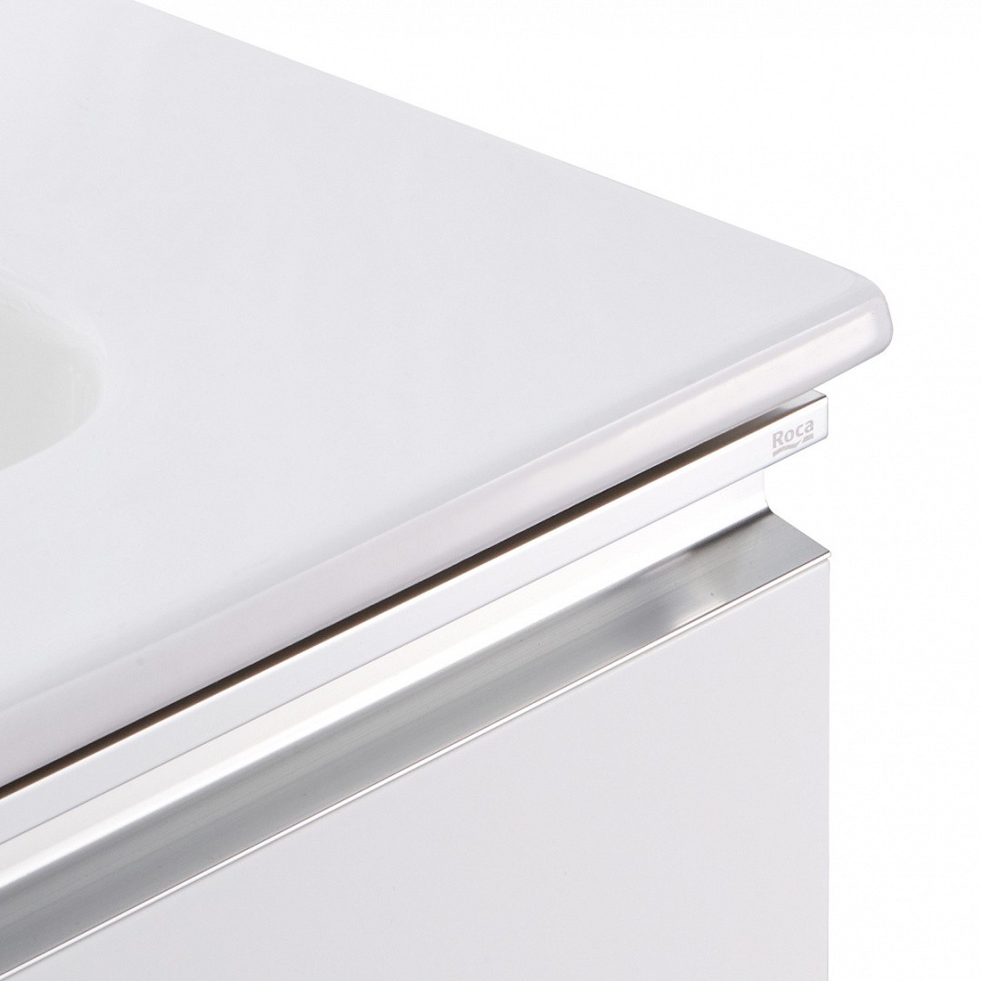 Приобрести тумба подвесная roca the gap с раковиной 60 см, белый глянец