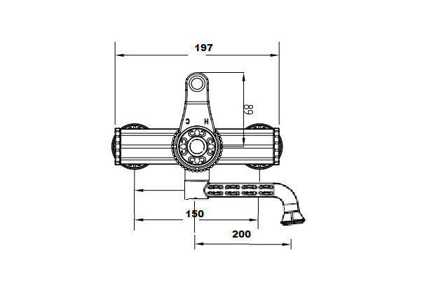 Приобрести смеситель для раковины настенный bronze de luxe windsor 10114, бронза