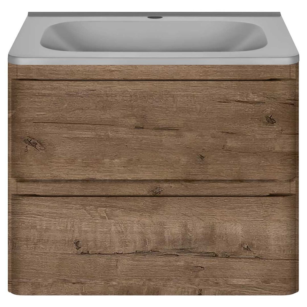 Приобрести vincea тумба подвесная vico 60 см, дуб винтаж с серой матовой раковиной vmc-2v600vo;vcb-2vp600g