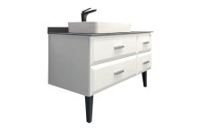 Сomforty Тумба со столешницей и раковиной Империя-120 белая