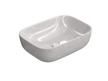 Hayzburg Накладная раковина чаша 45х32 см, серый мрамор, матовая HB-0027-1