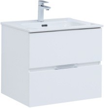 Aquanet Тумба с раковиной Алвита New 60 см, 2 ящика, белая матовая