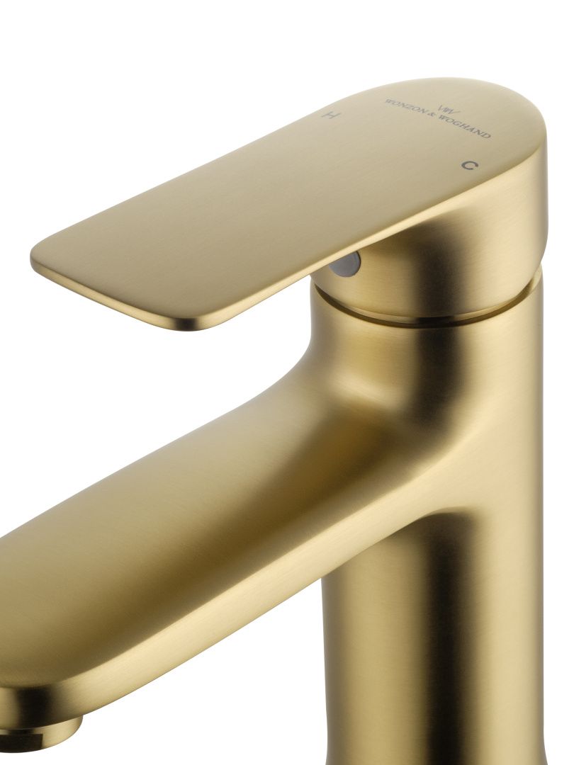 Приобрести смеситель для раковины wonzon & woghand, брашированное золото (ww-xh-011-bg)
