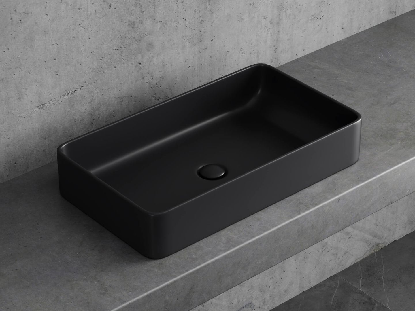 Приобрести hayzburg накладная раковина чаша 61х35 см, черный матовый hb-0038mb