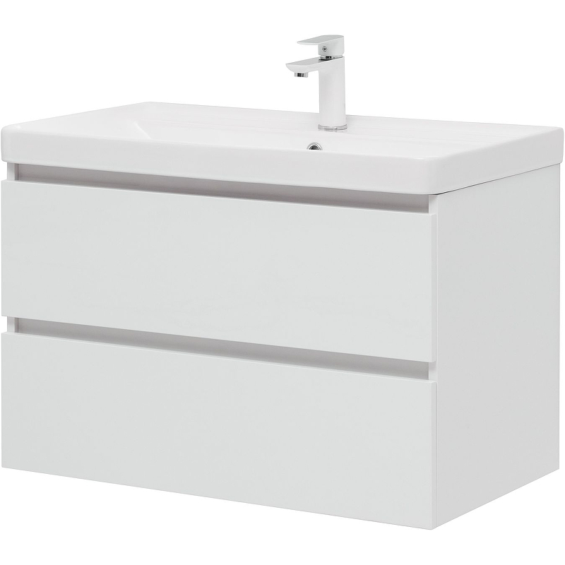 Приобрести aquanet тумба с раковиной вега 80 см, (2 ящика)