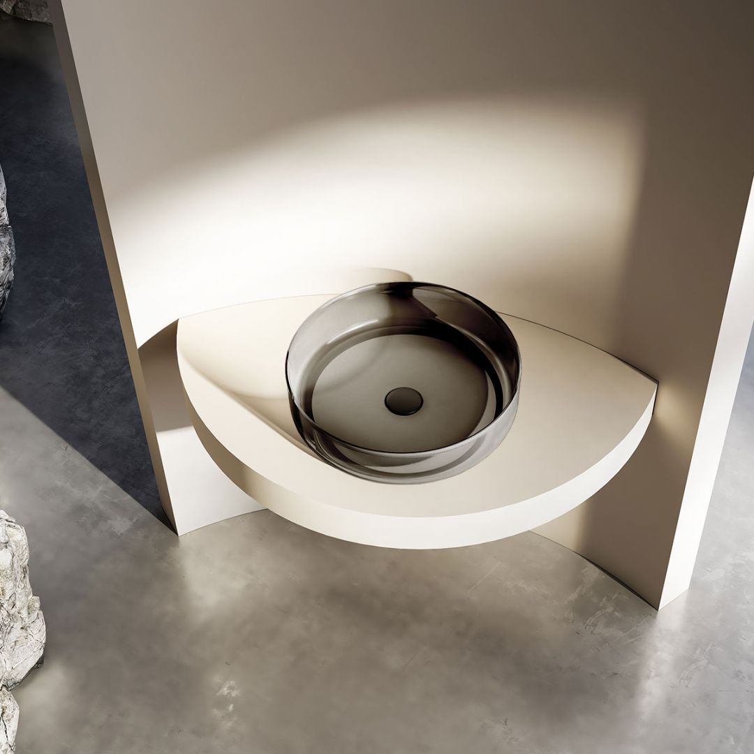 Приобрести vincea раковина накладная 45х45 см, прозрачная, четная vbs-6t16b