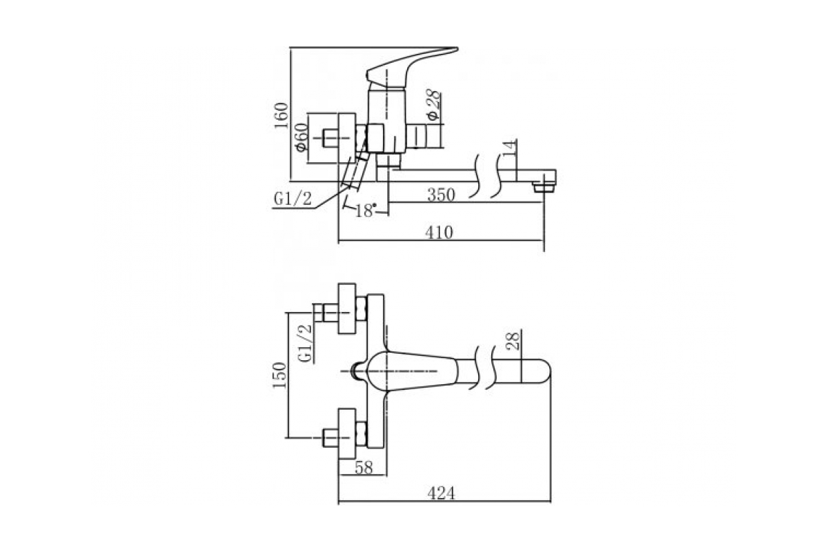 Приобрести aquanet смеситель для ванны static af330-21c