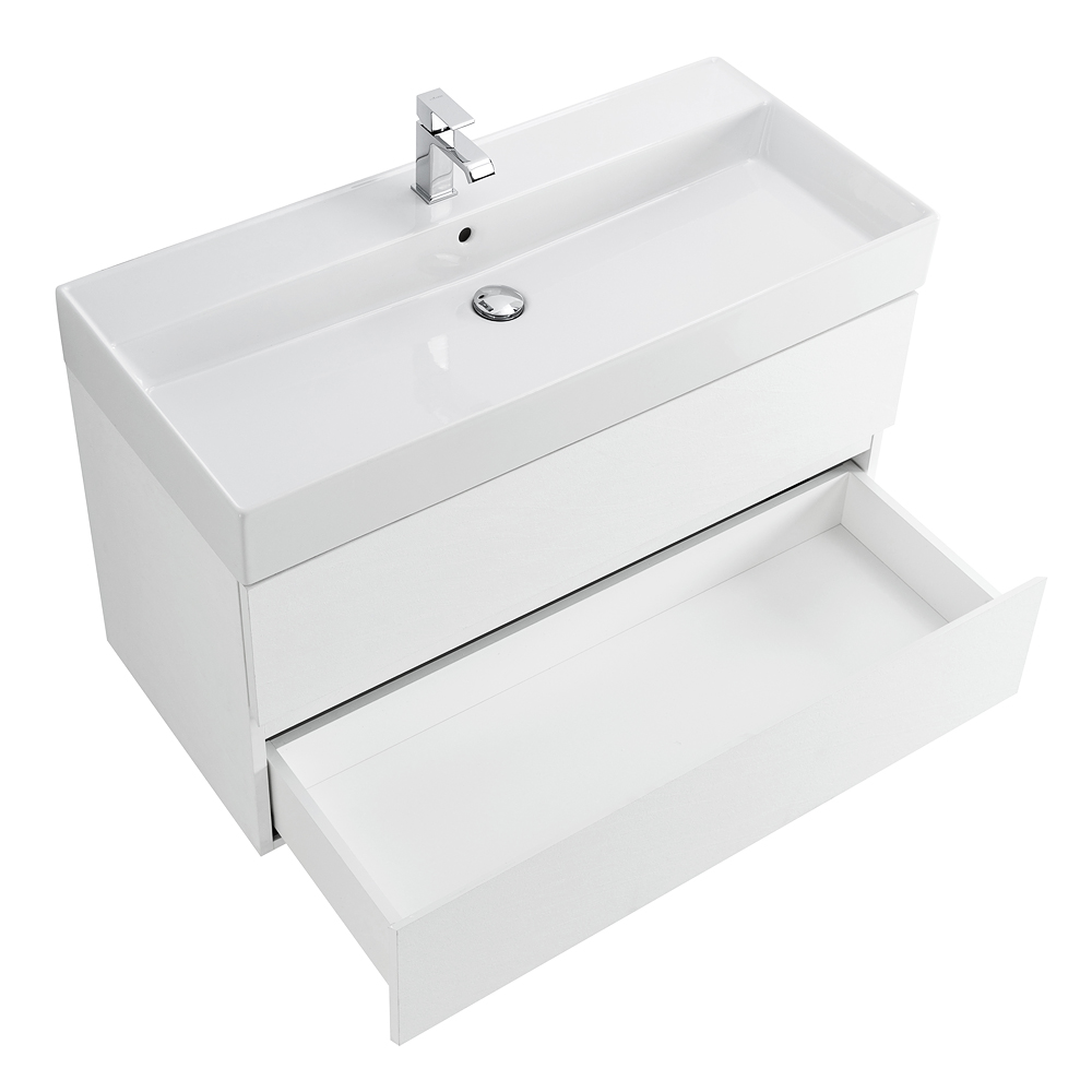 Приобрести cezares тумба подвесная с раковиной molveno 46 100 см bianco ghiaccio, белая molveno 46-100-2c-so-bg