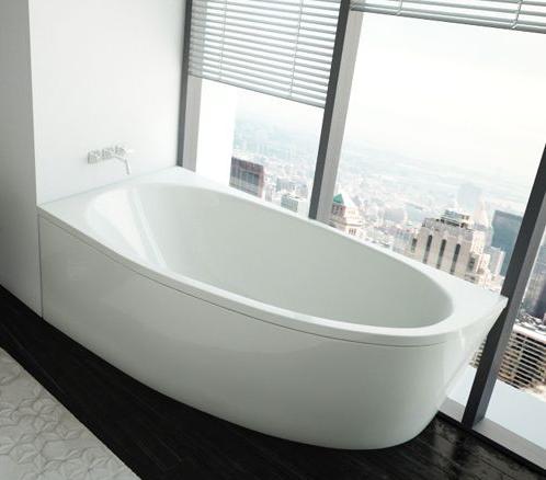 Приобрести акриловая ванна асимметричная aquatek дива l 160х90 см левая