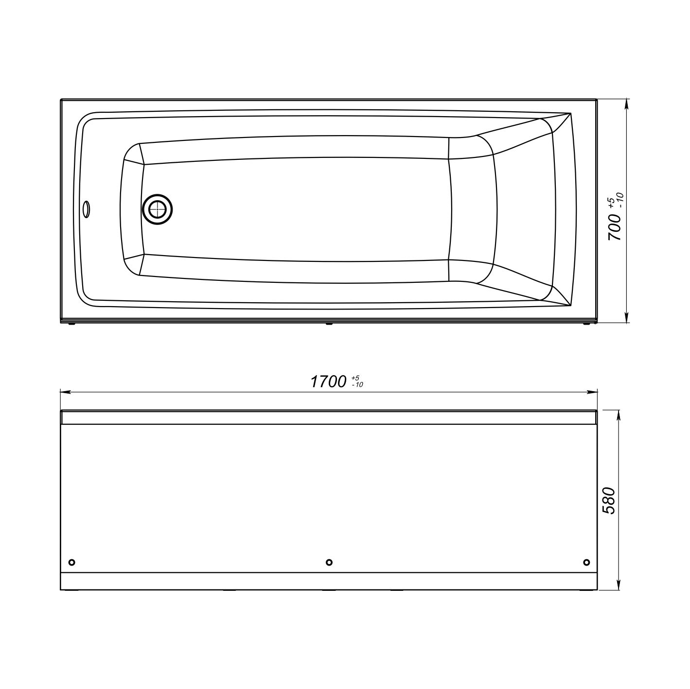Приобрести mirsant ванна акриловая nova style 170*70 см, белая, ут000083877