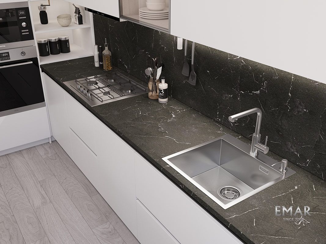 Приобрести emar кухонная мойка 50х50 см, сатин emb-117a pvd nano satine