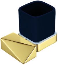 Boheme Стакан для зубных щеток Venturo New, золото\черный 10314-G-B