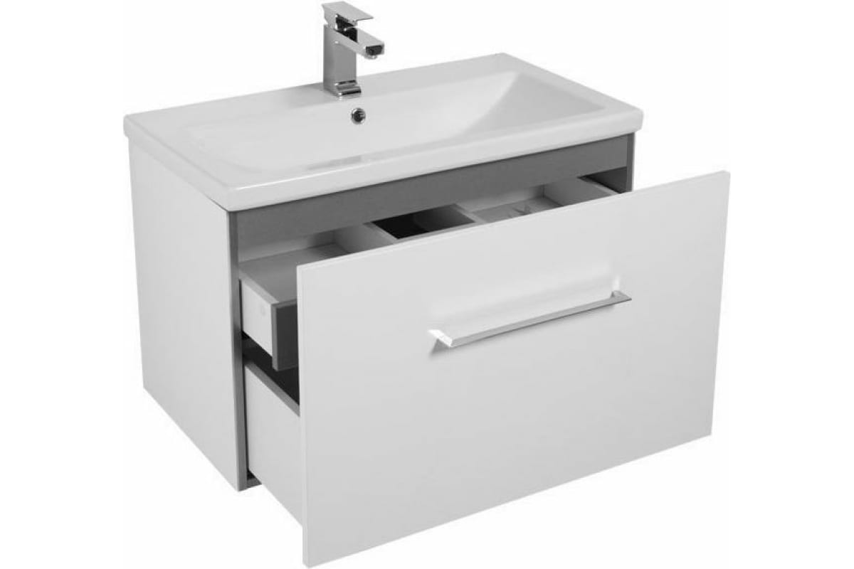Приобрести aquanet тумба с раковиной порто 80 см, белая