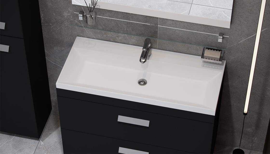 Приобрести тумба напольная с раковиной velvex orlando 100 см графит tnorl.100-232