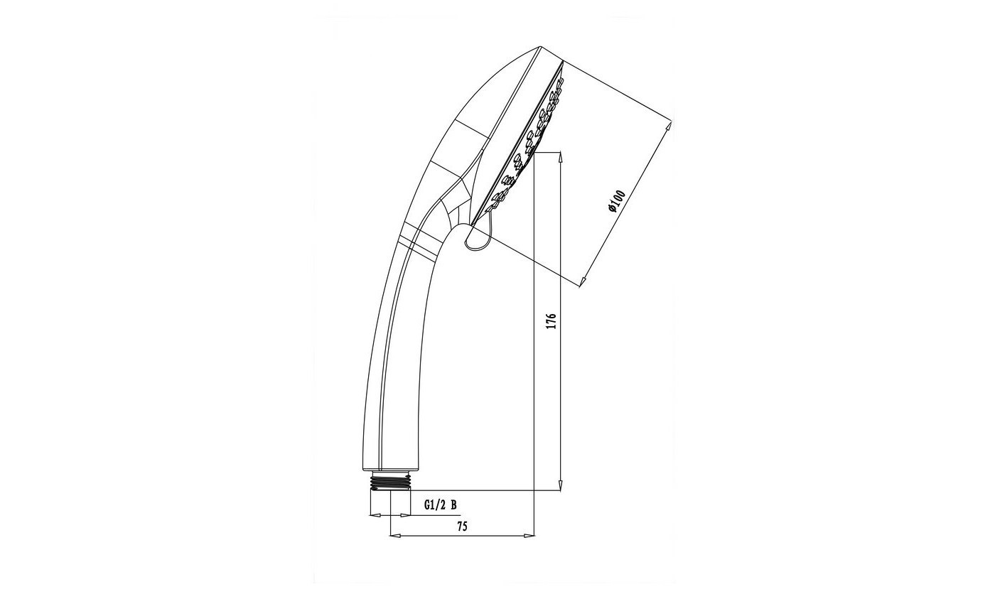 Приобрести lemark душевая лейка 5 режимов 100 мм, хром lm0125c